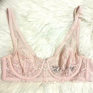 Victoria's Secret Pink Lace Bra 38B